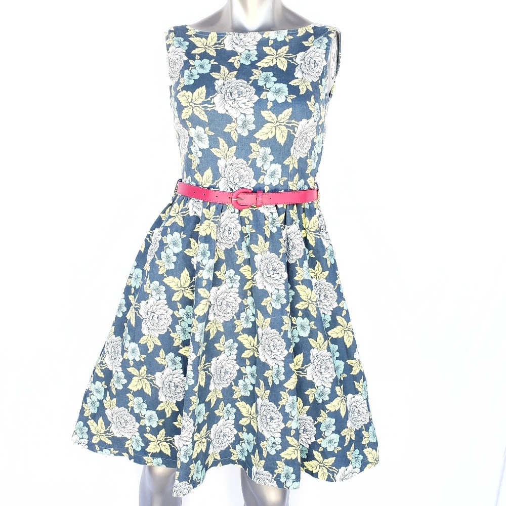 Lindy Bop Floral Audrey Swing Dress Pin Up